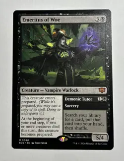 Emeritus of Woe MTG Secrets of Strixhaven Demonic Tutor Mythic Vampire 80 NM x1 - Image 1