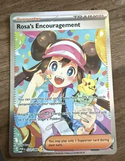 Nintendo Pokemon TCG Rosa's Encouragement Trainer-Supporter Foil POR EN 123/088 - Image 1
