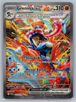 Pokemon Greninja ex (214/316) Twilight Masquerade LP HOLO - Image 1