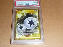 2020 Pokemon SWORD SHIELD FULL ART FA TWIN ENERGY REBEL CLASH SECRET #209 PSA 10 - Image 1