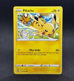 POKEMON SILVER TEMPEST PIKACHU 049/195 NM/MINT PACK FRESH - Image 1