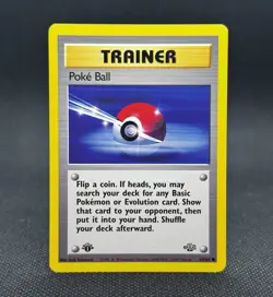 Pokemon Poke Ball 64/64 Base Set Common 1st Edition Trainer WOTC Eng 1999 MP - Image 1