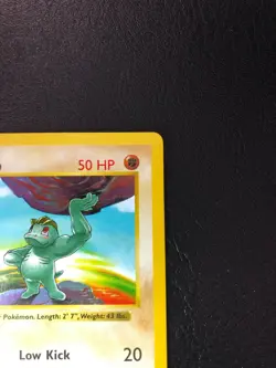 1999 Pokemon Game #52 Machop 1st Edition Base Set Card TCG WOTC - Image 3