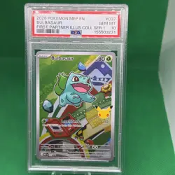 2026 POKEMON FIRST PARTNER ILLUSTRATION SERIES 1 BULBASAUR 037 PSA 10 - Image 1