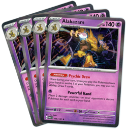 x4 Alakazam (Holo) 056/132 - Mega Evolution - Pokemon - NM/M English - Image 1