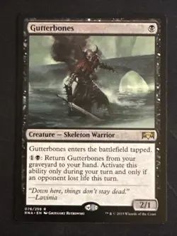 1x Gutterbones (076) Ravnica Allegiance LP MTG Magic the Gatheirng x1 MKE - Image 1