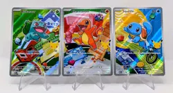 Pokemon TCG First Partner Illustration Collection Series 1 Kanto GEN 1 Starters - Image 1