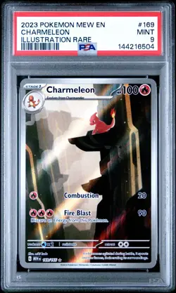 2023 Pokemon MEW En Charmeleon Illustration Rare #169 PSA 9 Mint - Image 1