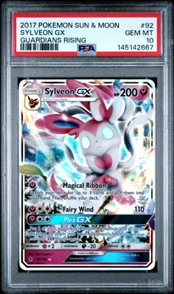 2017 POKEMON SUN & MOON GUARDIANS RISING #92 SYLVEON GX PSA 10 - Image 1