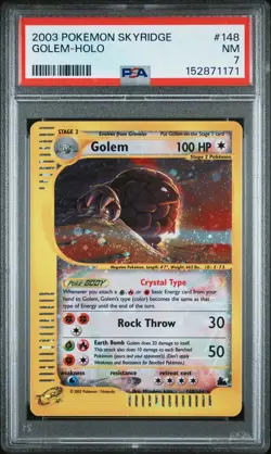 2003 POKEMON SKYRIDGE #148 GOLEM-HOLO PSA 7 - Image 1