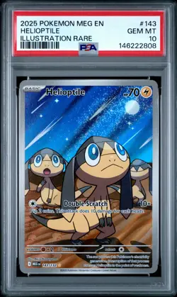 2025 POKEMON MEG EN-MEGA EVOLUTION ILLUSTRATION RARE #143 HELIOPTILE PSA 10 - Image 1
