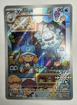Pokemon TCG Vanillish Paradox Rift 190/182 Holo Illustration Rare Festive Stamp - Image 1