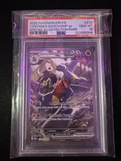 Pokemon 2025 Cynthia's Garchomp EX Sir Destined Rivals 232/182 Gem Mint PSA 10 - Image 1