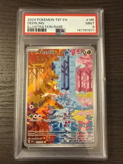 Deerling 165/162 Illustration Rare 2024 Pokemon Temporal Forces PSA 9 Mint - Image 1