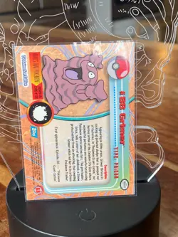 Grimer #88 Pokemon Topps 1999/2000 TV Animation Blue Logo Series 1 - Image 2