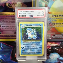 1999 Pokemon Blastoise Base Set Holo Rare PSA 8 2/102 English - DAMAGED - Image 1