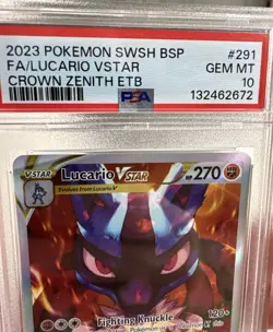 Pokemon Lucario VSTAR 2023 Crown Zenith ETB Promo #SWSH291 PSA 10 - Image 4