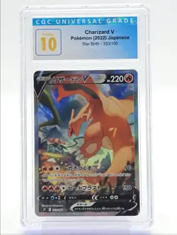 CHARIZARD V 2022 POKEMON JAPANESE STAR BIRTH SUPER RARE 103/100 CGC 10 Q2689 - Image 1