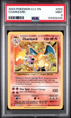 2023 POKEMON CLC-CLASSIC CHARIZARD & HO-OH EX DECK #003 CHARIZARD PSA 9 - Image 1