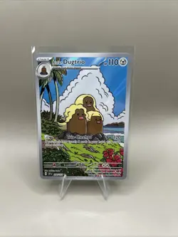 Pokemon TCG Alolan Dugtrio Holo Card Sv08: Surging Sparks 208/191 NM Condition - Image 1