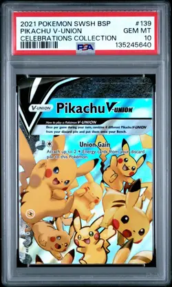 Sequential 2021 Pokemon Celebrations SWSH Pikachu V-Union Set PSA 10 - New Cert - Image 3