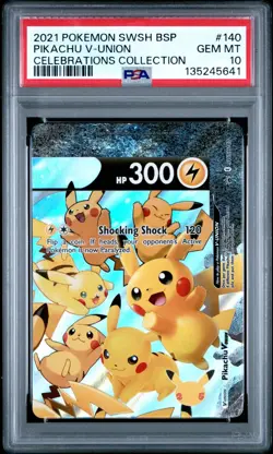 Sequential 2021 Pokemon Celebrations SWSH Pikachu V-Union Set PSA 10 - New Cert - Image 4