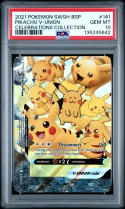 Sequential 2021 Pokemon Celebrations SWSH Pikachu V-Union Set PSA 10 - New Cert - Image 5