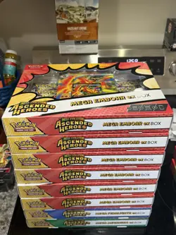 LOT OF 8 Pokemon Ascended Heroes EX Boxes FACTORY SEALED IN HAND - Image 1