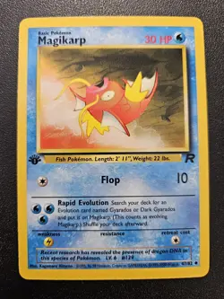 Pokemon 1st Edition Team Rocket Magikarp 47/82 NEAR MINT - Image 1