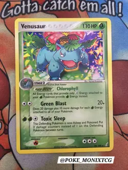 Venusaur 28/100 Rare Non-Holo EX Crystal Guardians 2006 Pokemon Light Played LP - Image 1