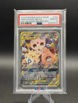 PSA 10 Pokemon Togepi & Cleffa & Igglybuff GX 143a/236 Promo Tag Team US Seller - Image 1