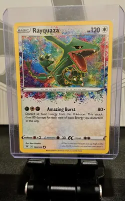 2020 Pokemon Rayquaza Vivid Voltage Amazing Rare 138/185 Near Mint - Image 1