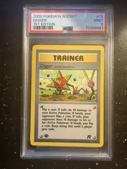 Pokemon Digger Team Rocket 1st Edition #75 PSA 9 Mint - Image 1