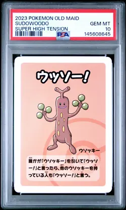 2023 POKEMON OLD MAID SUPER HIGH TENSION SUDOWOODO PSA 10 - Image 1