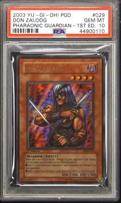 2003 YU-GI-OH! PGD-PHARAONIC GUARDIAN 1ST ED #029 DON ZALOOG PSA 10 - Image 1