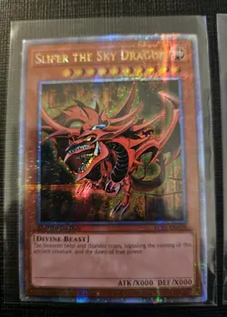 EGYPTIAN GOD CARDS OBELISK SLIFER RA LC01 Quarter Century Secret Rare Yugioh TCG - Image 2