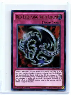 2017 YuGiOh!—Red-Eyes Fang with Chain #LEDU-EN004—Ultra Rare (1st Edition) - Image 1