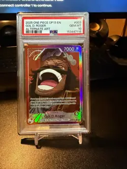 One Piece Gol D Roger Alt Art Leader Anniversary Holo PSA 10 Gem Mint TCG - Image 1