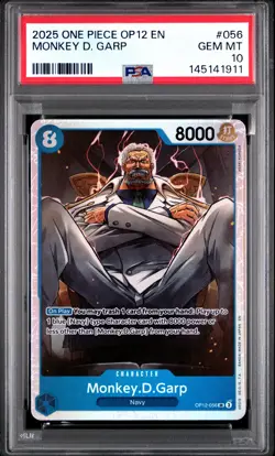 2025 ONE PIECE OP12-LEGACY OF THE MASTER #056 MONKEY D. GARP PSA 10 - Image 1