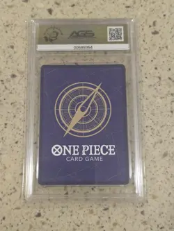 2025 One Piece Carrying On His Will Secret Rare Portgas D. Ace AGS 10 - Image 2