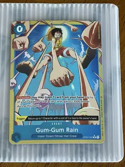 One Piece TCG Gum-Gum Rain Alternate Art [PRB-02 - OP02-068] - NM Foil Luffy - Image 1