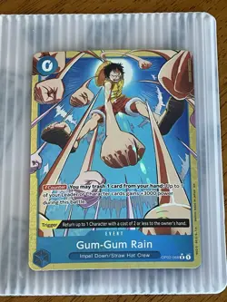 One Piece TCG Gum-Gum Rain Alternate Art [PRB-02 - OP02-068] - NM Foil Luffy - Image 4