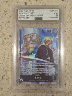 One Piece English Sanji Leader Alt Art OP12-041 Legacy of the Master AGS 10 - Image 1