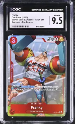 One Piece GRADED 2025 Franky ST21-011 EX Gear 5 C 9.5 CGC ENGLISH - Image 1