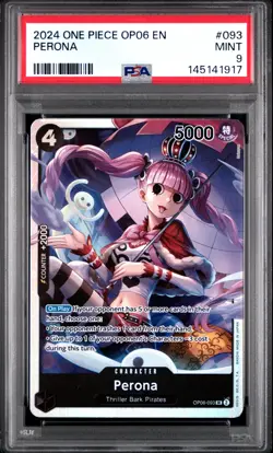 2024 ONE PIECE OP06-WINGS OF THE CAPTAIN #093 PERONA PSA 9 - Image 1
