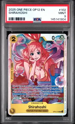 2025 ONE PIECE OP12-LEGACY OF THE MASTER #102 SHIRAHOSHI PSA 9 - Image 1