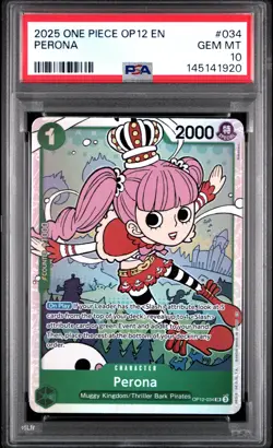 2025 ONE PIECE OP12-LEGACY OF THE MASTER #034 PERONA PSA 10 - Image 1