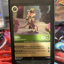 The Great Mouse Detective Basil-Undercover Detective Foil Lorcana TCG 86/204 - Image 1