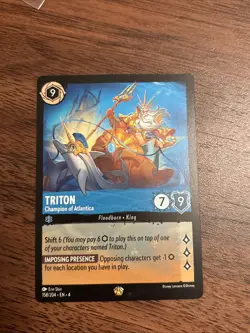 Triton - Champion of Atlantica 158/204 Legendary Ursula's Return Disney Lorcana - Image 1