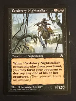 1x Predatory Nightstalker Portal Second Age LP MTG Magic the Gathering x1 MKE - Image 1